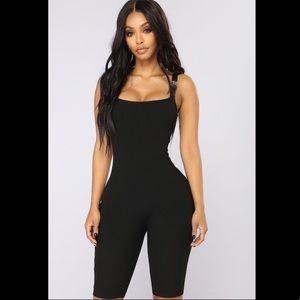 Black Bodysuit Buckle Straps FashionNova